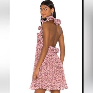 AMUR NWOT Floral Pink Backless Dress